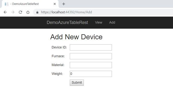 How To Store Data In Azure Table Storage Using Rest API in ASP.NET Core